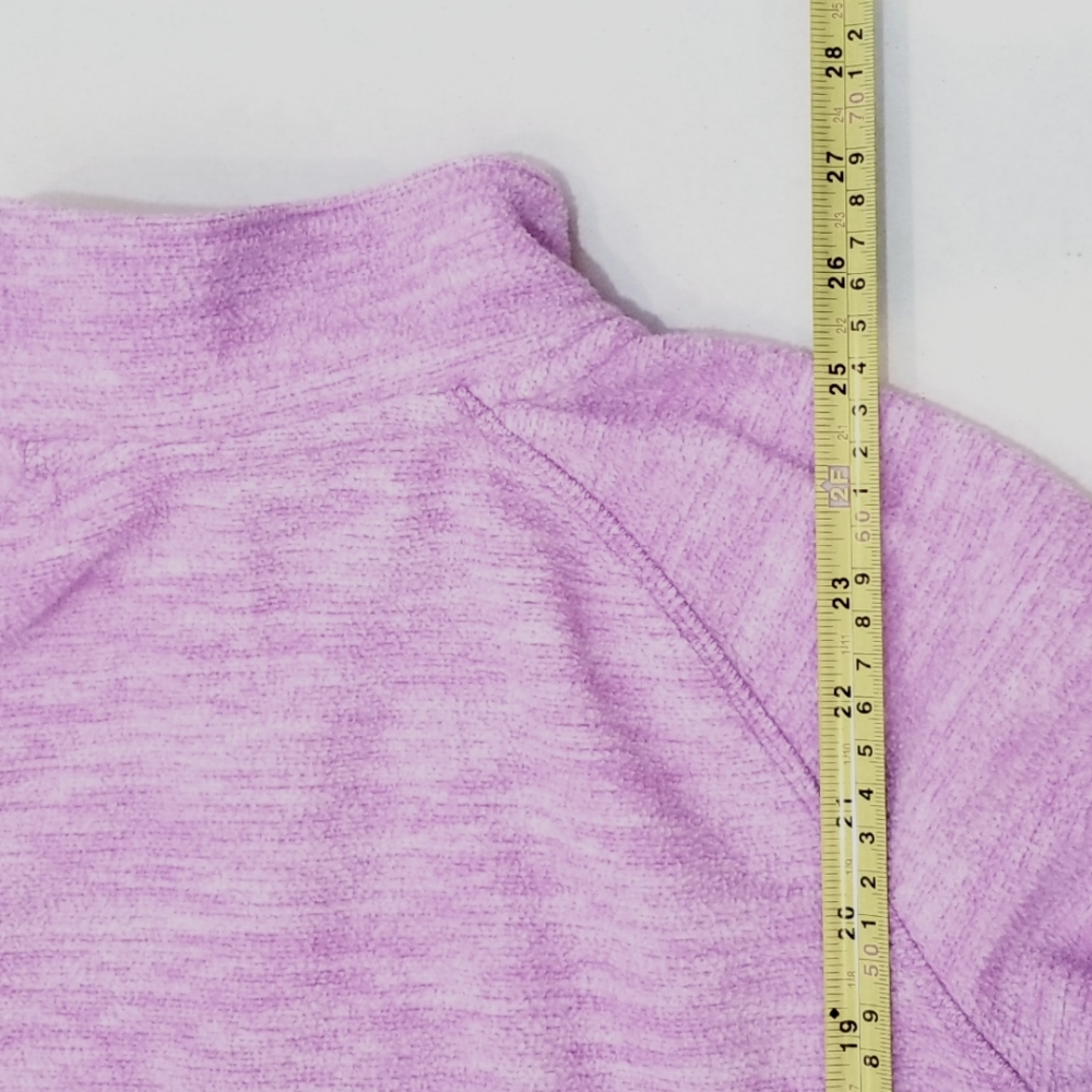 Champion Heathered Purple Long Sleeve ¼ Zip Fleece Pullover XL 14-16 - Picture 8 of 8